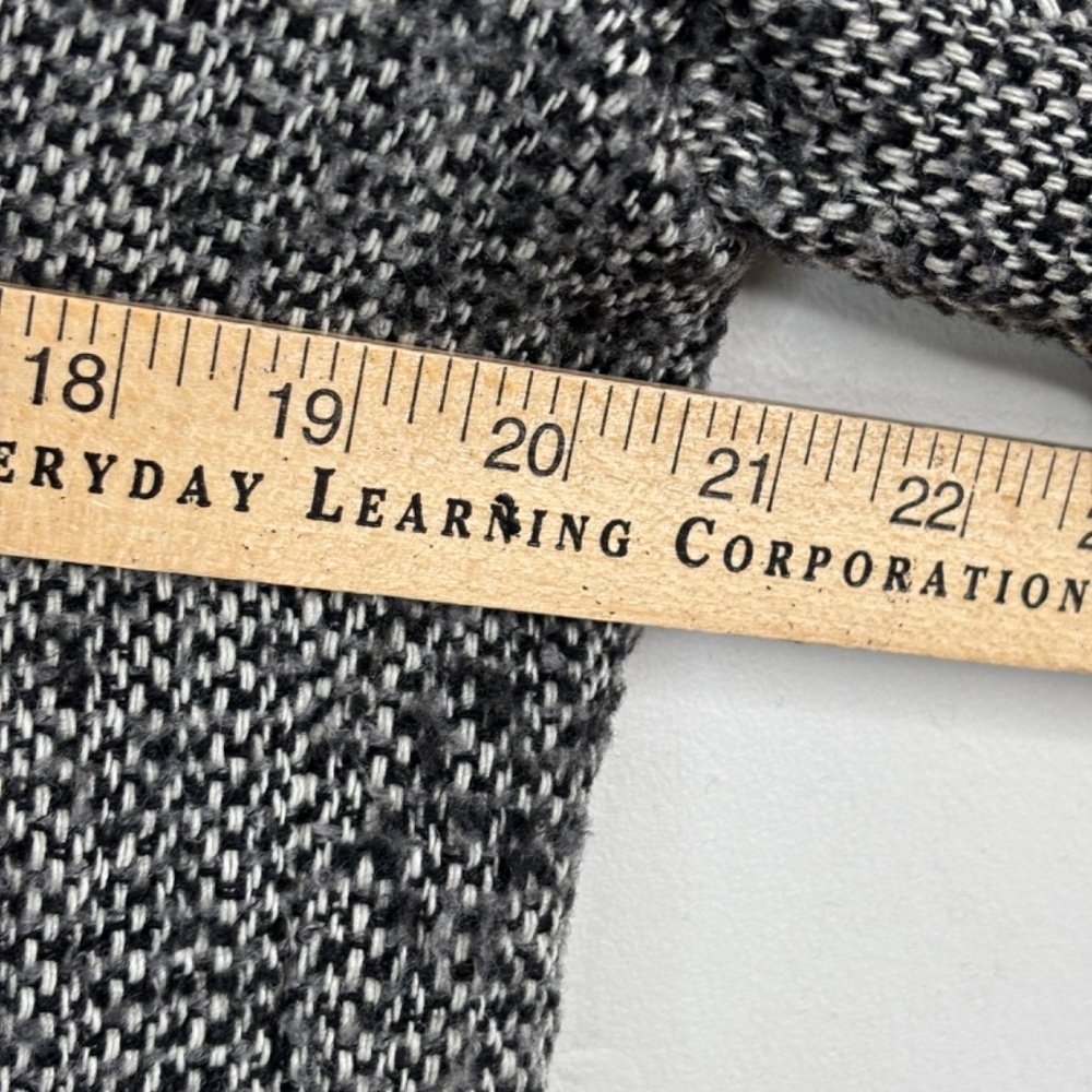 J Crew Daphne Wool Topcoat 8 Tweed Cocoon Coat Black White Old Money Preppy READ - Picture 13 of 15